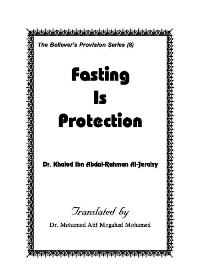 Fasting Is Protection