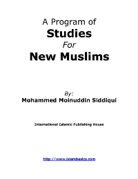 A Program of Studies For New Muslims