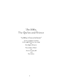 The Bible, the Qur’an and Science