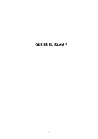 QUE ES EL ISLAM ?