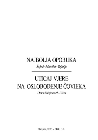 Najbolja oporuka uticaj vjere na oslobodenje covjeka
Sejhul Islam Ibn-tejmijje