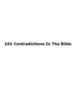 101 Contradictions In The Bible