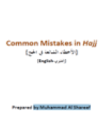 Common Mistakes in Hajj
Muhammad Al Shareef