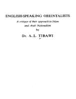 English-Speaking Orientalists
A. L. Tibawi