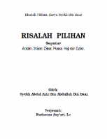 Risalah Pilihan Seputar Aqidah, Shalat, Zakat, Puasa, Haji dan Dzikir