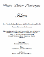 Wanita Dalam Pandangan Islam Wanita Dalam Tinjauan Aqidah Yahudi dan Masehi, Antara Mitos dan Kebenaran
Syarif Abdul Adzim