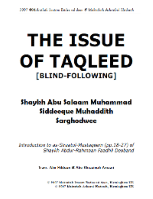 The Issue of Taqleed (Blind-Following)