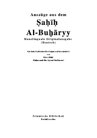 Auszüge aus dem Ṣahih Al-Bukhari