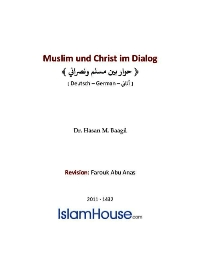 Muslim und Christ im Dialog
Hasan M. Baagil