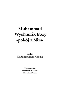 Muhammad Wysłannik Boży -pokój z Nim

Abdur-Rahman alSheha