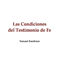 Las condiciones del testimonio de fe