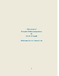 Abbreviation of Principles of Islamic Jurisprudence
Islamic Jurisprudence: The author has given frequent illustrations from the Qur’an, the Sunnah and the well recognized works of authority
Mohammad Hashim Kamali