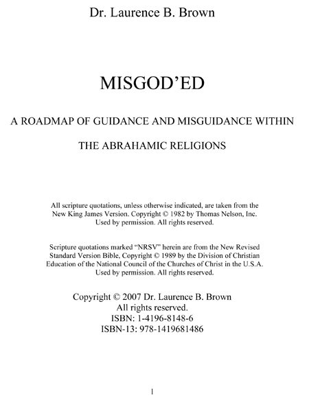 Misgod'ed: A Roadmap of Guidance and Misguidance in the Abrahamic Religions