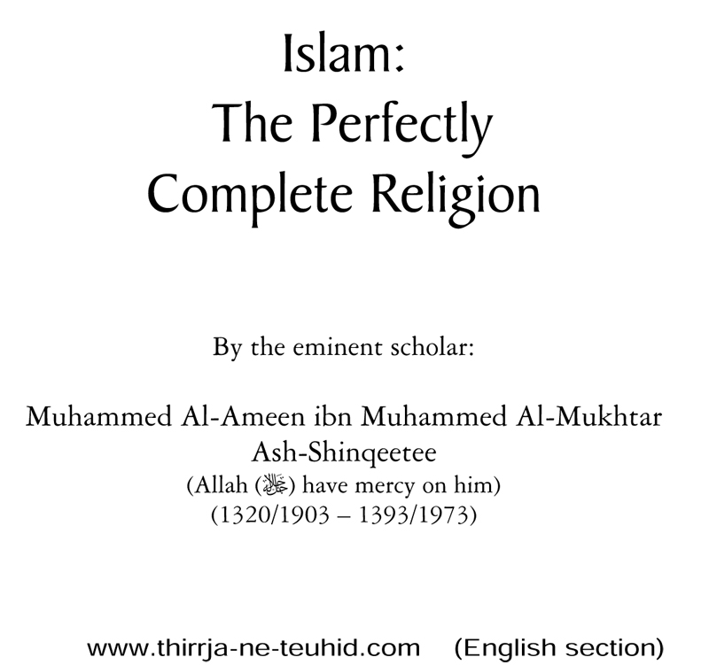 Islam The Perfectly Complete Religion