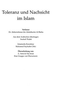 Toleranz und Nachsicht im Islam