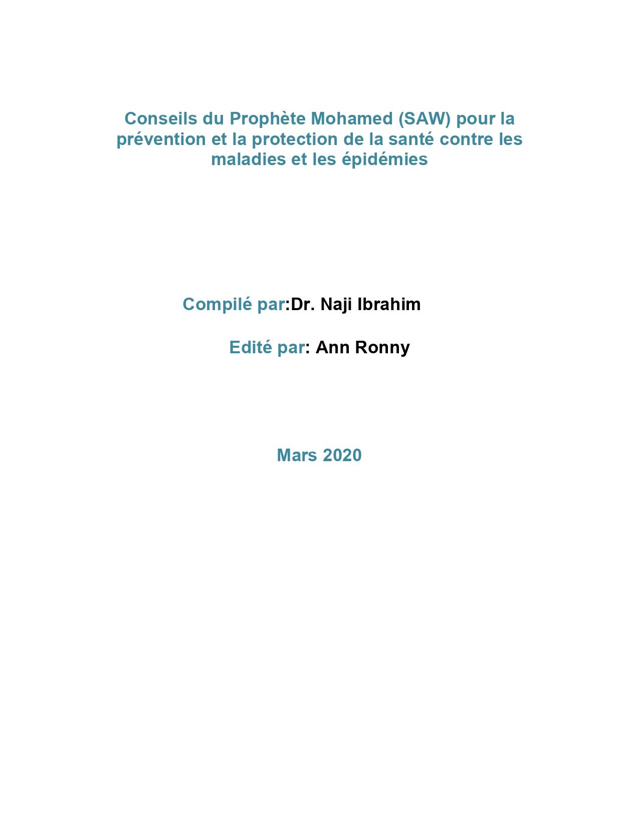 Conseils du Prophète Mohamed (SAW)