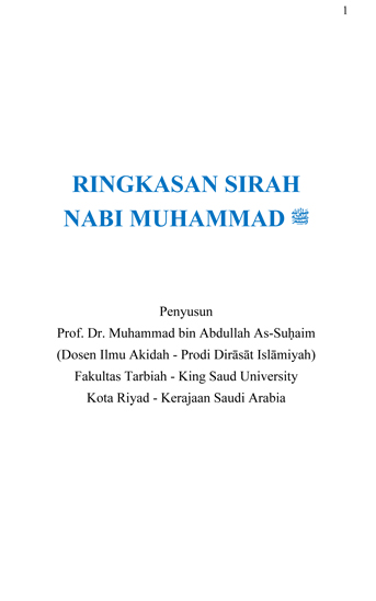 RINGKASAN SIRAH NABI MUHAMMAD